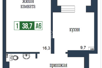 1-к квартира, 39 м², 4/24 эт.