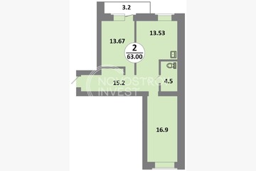 3-к квартира, 63 м², 14/14 эт.