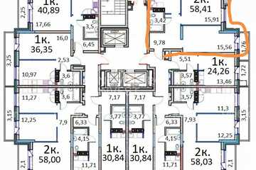 2-к квартира, 56,9 м², 1/25 эт.